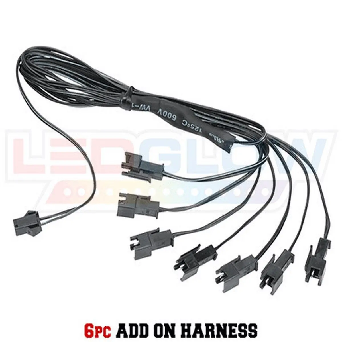 Led Glow Add On Power Harness For 6 Motorcycle Strips (Lumcadvmh6add) 1