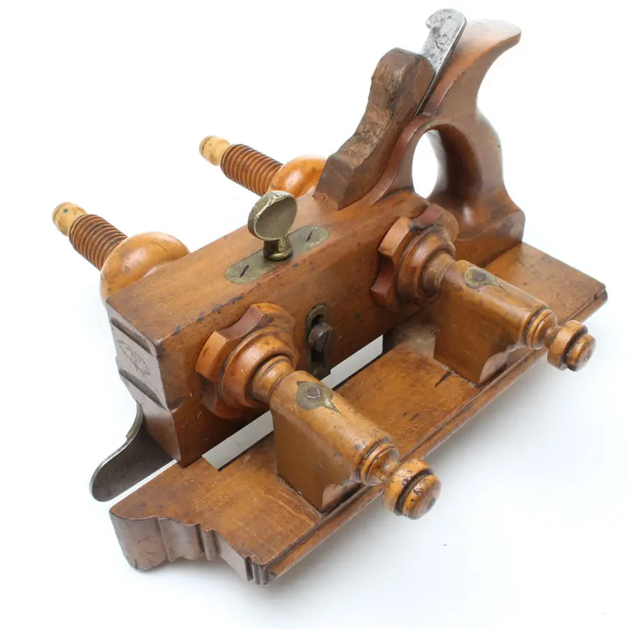 Sold - Mathieson No. 9B Screw Stem Plough Plane (Beech, Boxwood) 1