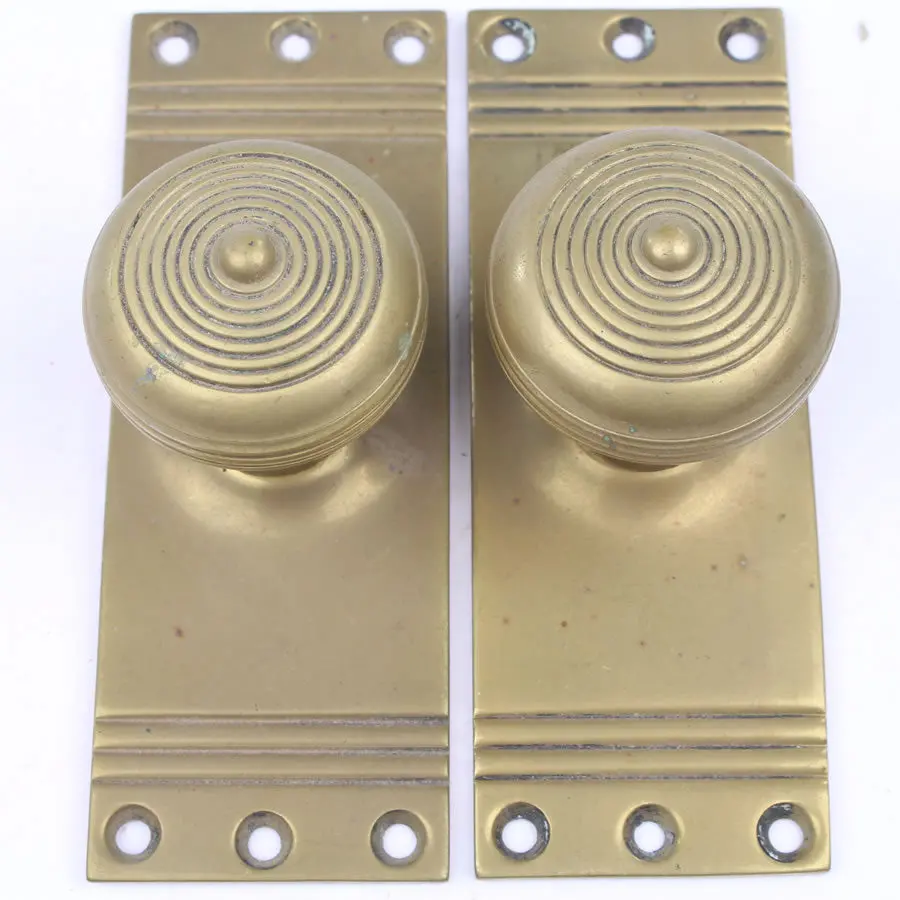 Eight Georgian Period Brass Door Handles 1