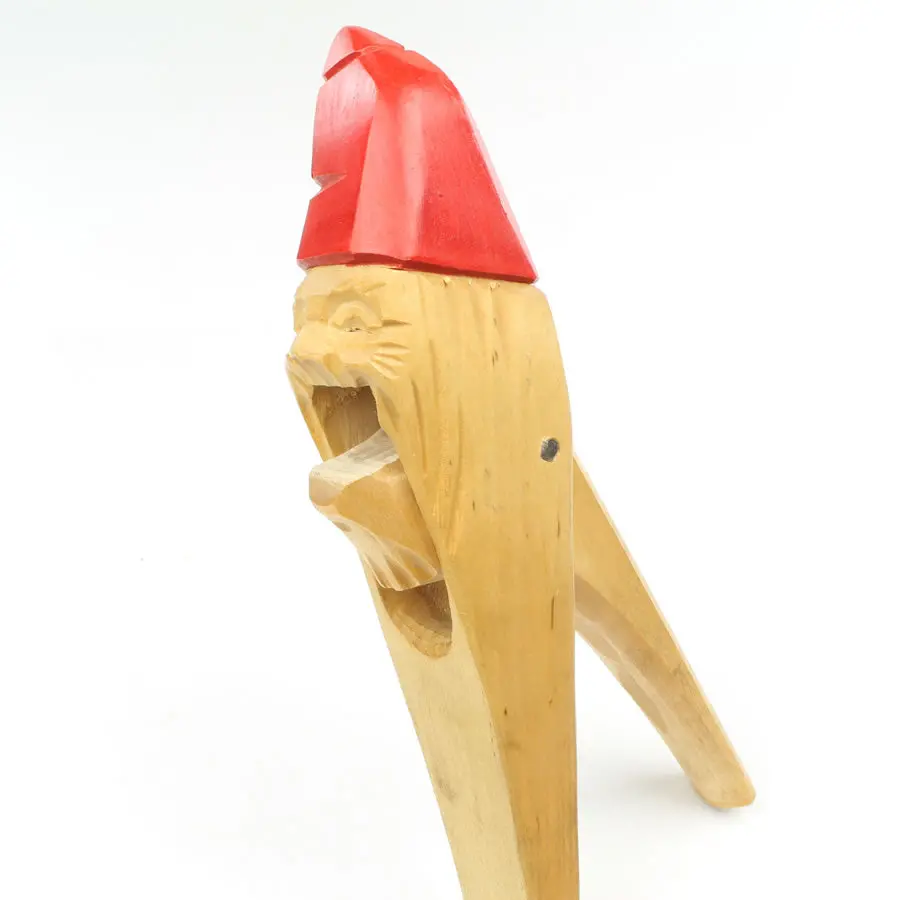 Old Wooden Nut Crackers - Santa Hat 1
