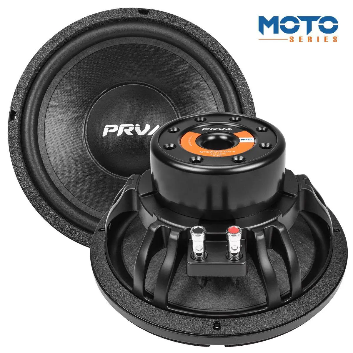 Prv Audio 10" Moto Series 10" Woofer Optimized For Compact Enclosures Saddlebags (Mt10w1200-Ndy-4) 1