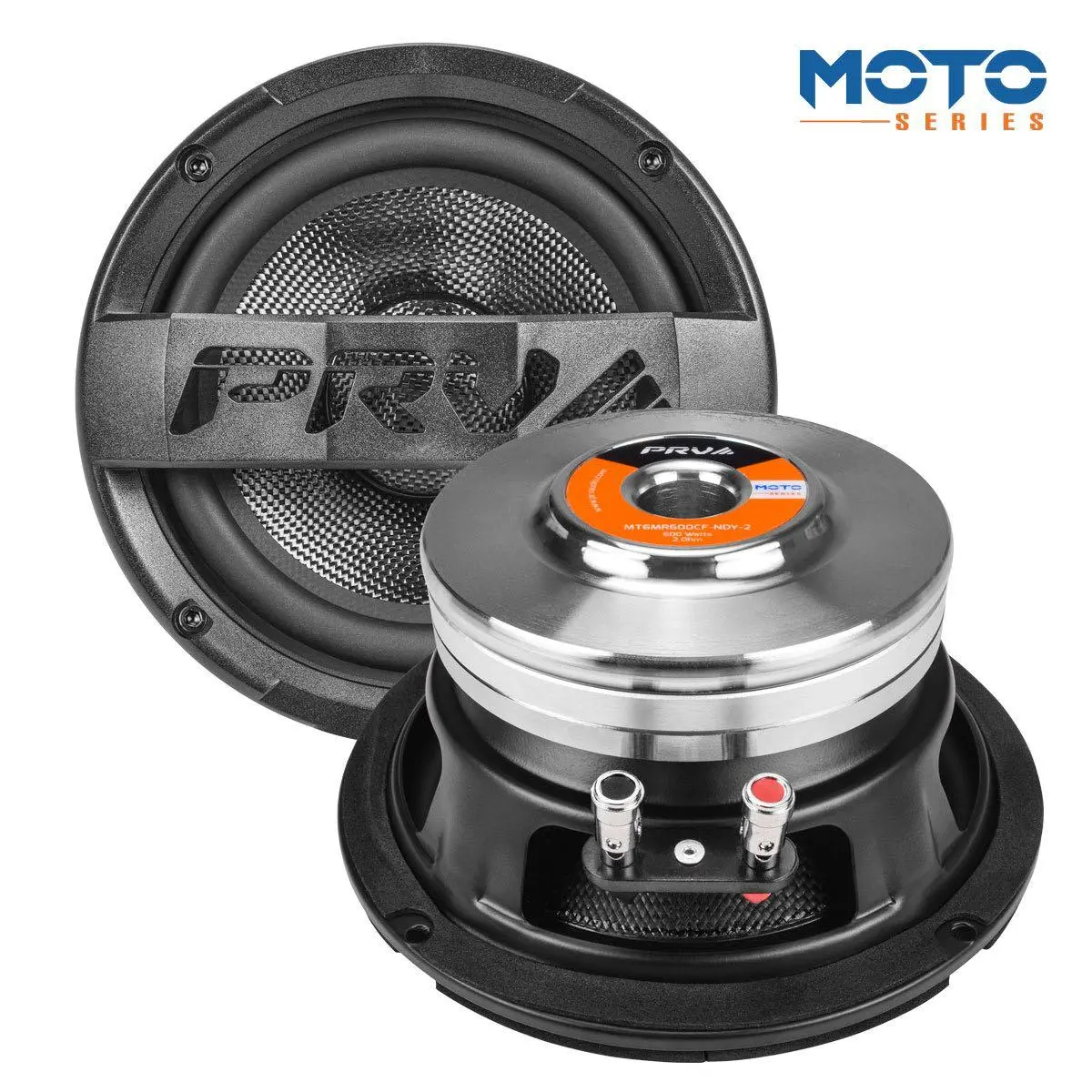 Prv Audio - 6.5" Carbon Fiber Neodymium Midrange 600 Watt Motorcycle Speaker Sold As Each (Mt6mr600cf-Ndy-2) 2