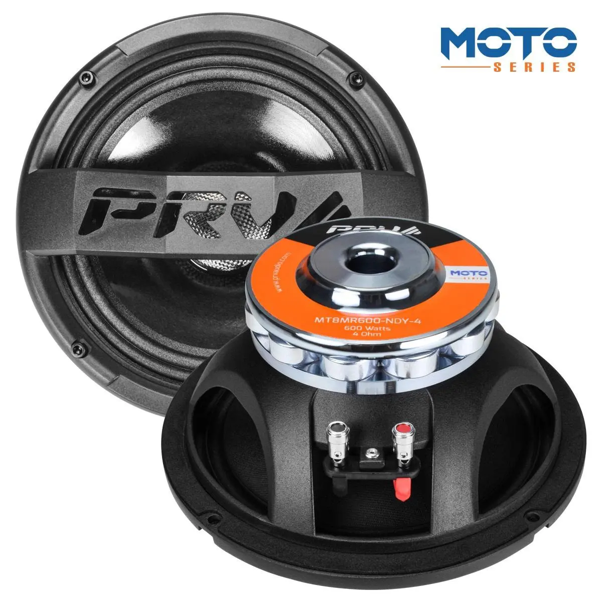 Prv Audio - 8" Neodymium Midrange 600 Watt Motorcycle Speaker Sold As Each (Mt8mr600-Ndy-4) 1