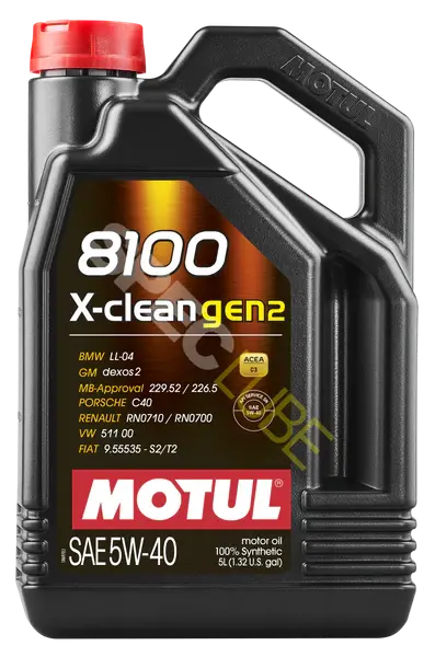 Motul 8100 X-Clean 5W40 Gen 2 5L 1