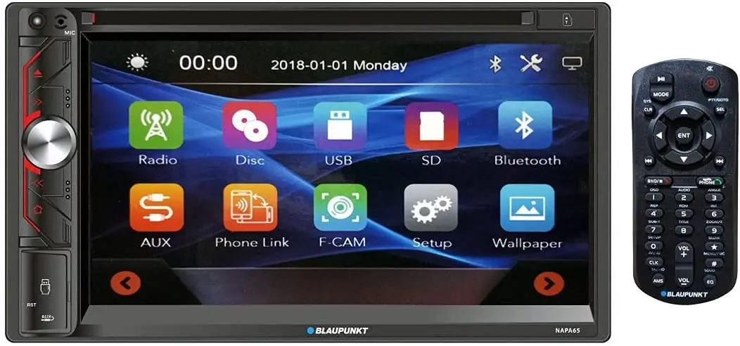 Blaupunkt 6.9" Double Din Bluetooth & Mirror Link W/Dvd (Napa65) 1