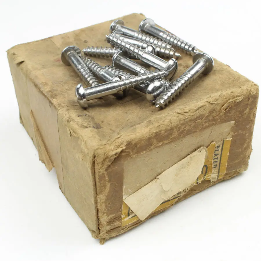 21 X Nettlefolds Barrel Chrome Brass Screws – 1 1/2” X 12 1