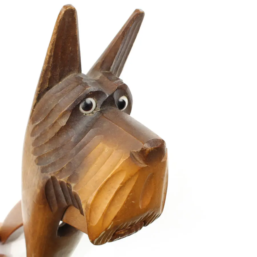 Hand Carved Nut Crackers - Dog 1