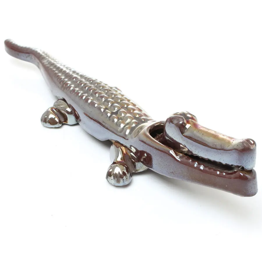 Large Iridescent Novelty Crocodile Nutcracker - 13 7/8" 1