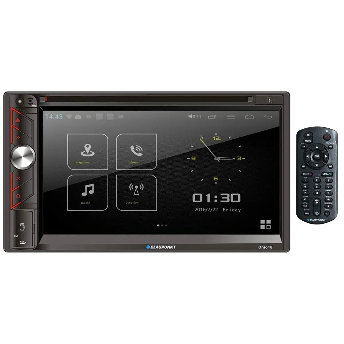 Blaupunkt 6.9" Double Din W/Dvd & Mirror Link (Ohio18) 1