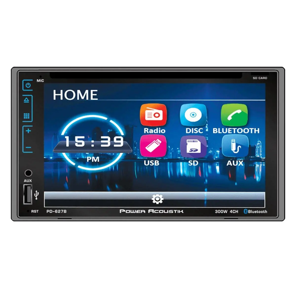 Power Acoustik 6.2" Dbl Din With Dvd & Bluetooth (Pd627b) 1