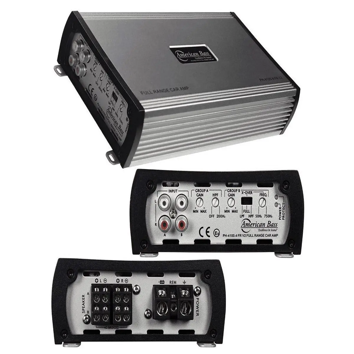 American Bass 800 Watt 4 Channel Phantom Amplifier (Ph4100frv2) 1