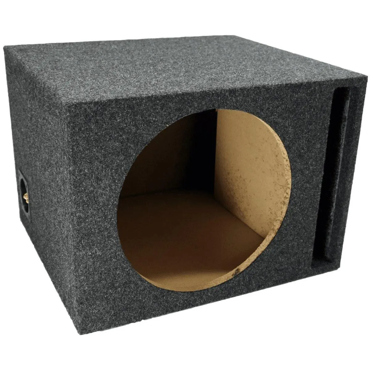 Qpower Single 12" Side Ported Bed Liner Subwoofer Enclosure (Qbomb12vlsingle) 1