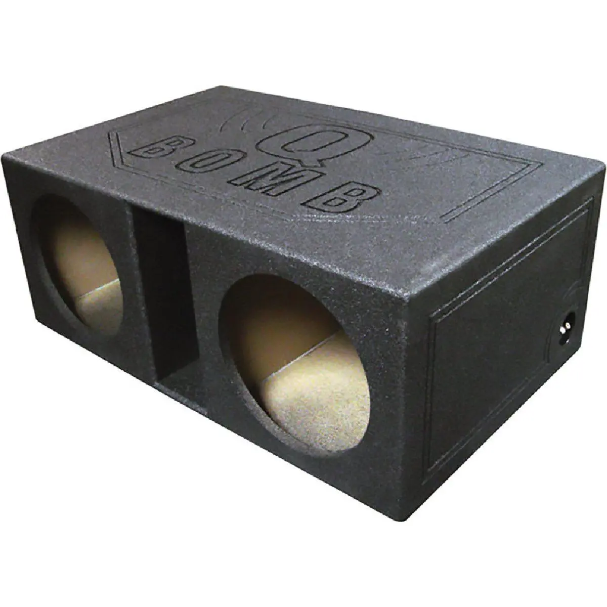 Qpower 2 Hole 12" Vented Bed Liner Subwoofer Enclosure Extra Long (Qbomb12vl) 1