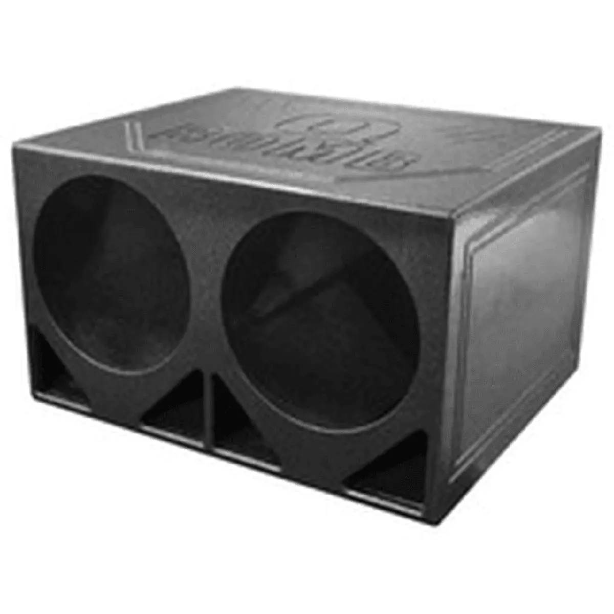 Qpower 2 Hole 15" Vented Bed Liner Subwoofer Enclosure (Qbomb15v) 1