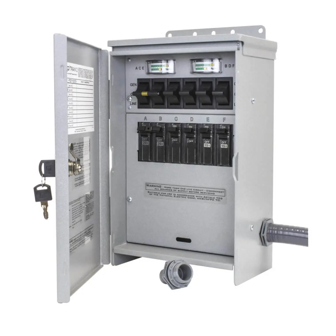 Reliance R306a 120/240-Volt 30-Amp 6-Circuit Pro/Tran Outdoor Transfer Switch 1