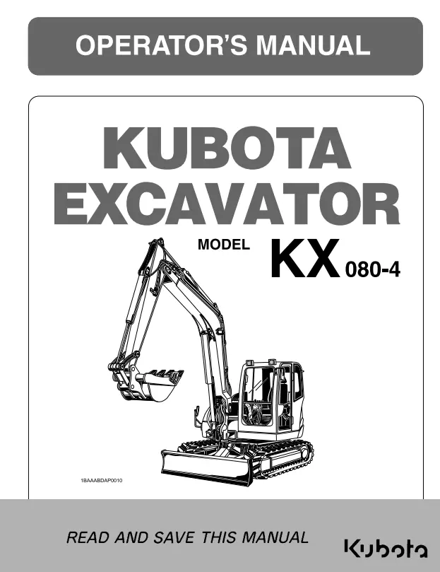 Kx080-4 Operators Manual 1