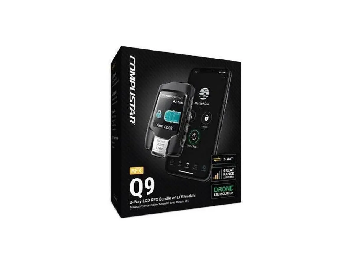 Compustar 5 Button 2 Way Lcd Rf Kit 3000' Range W/ Lte Module For Drone (Rfx-2Wq9-Fm) 1