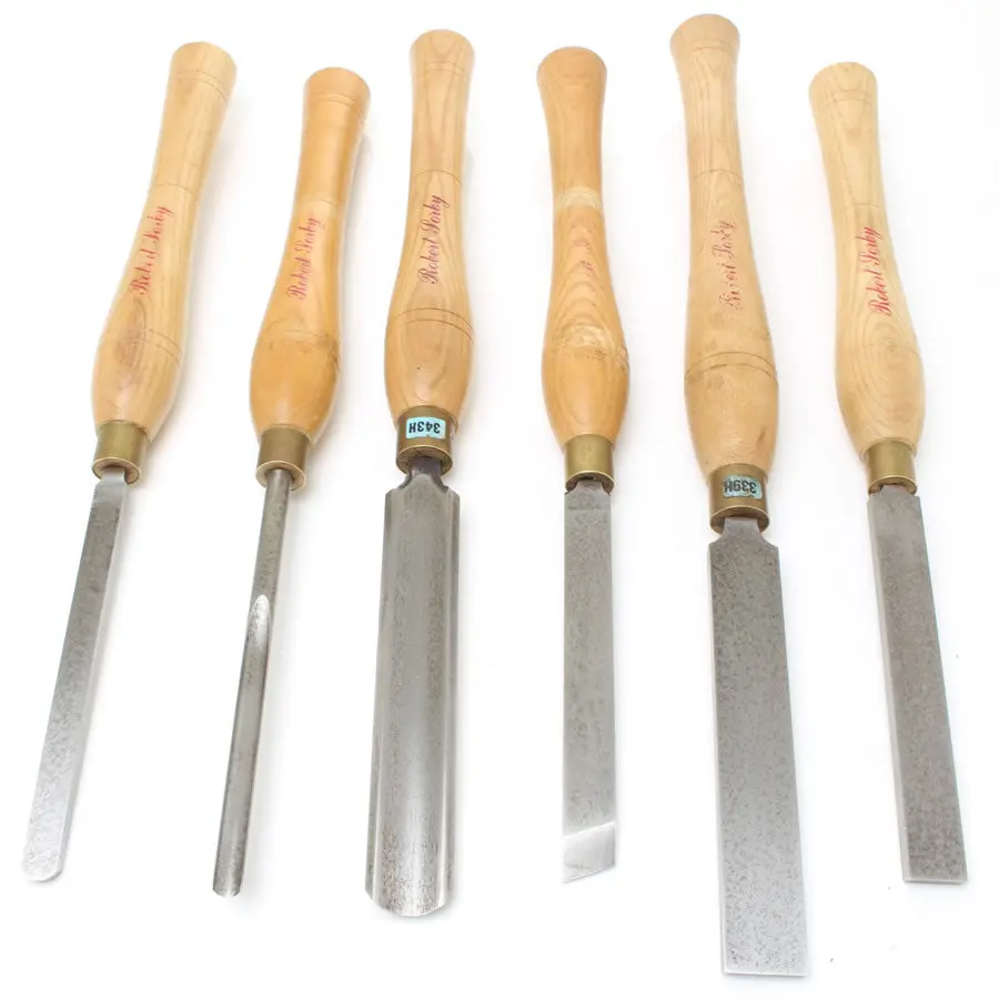 Sold - 6 Robert Sorby Woodturning Tools Set (Ash) 1