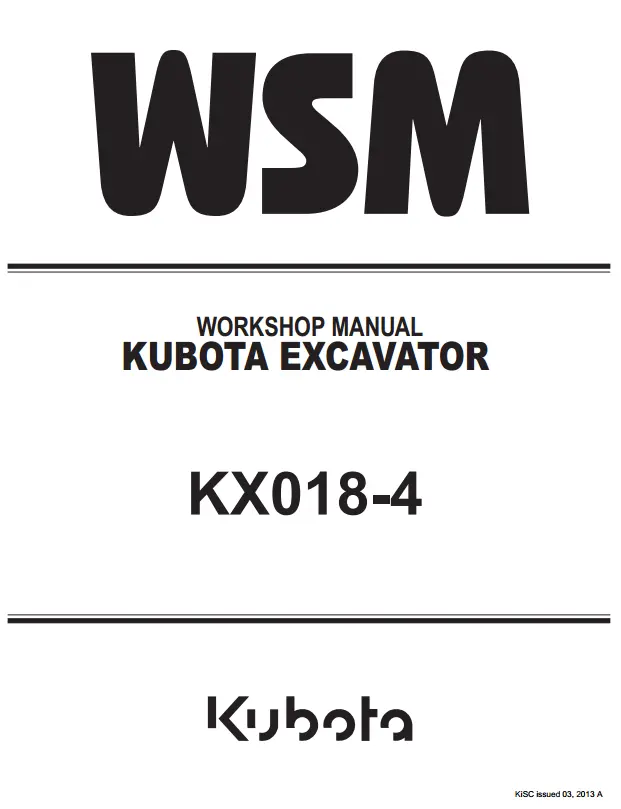 Kx018-4 Service Manual 1
