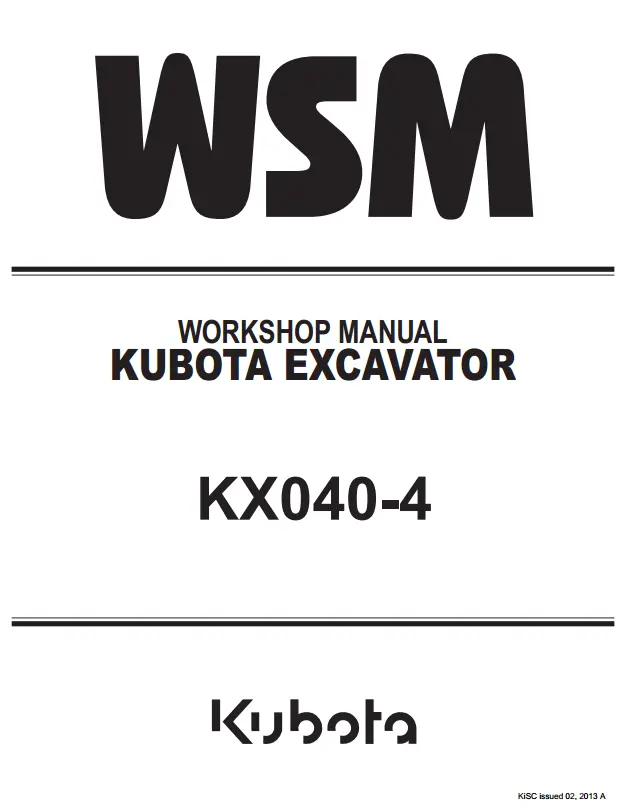 Kx040-4 Service Manual 1