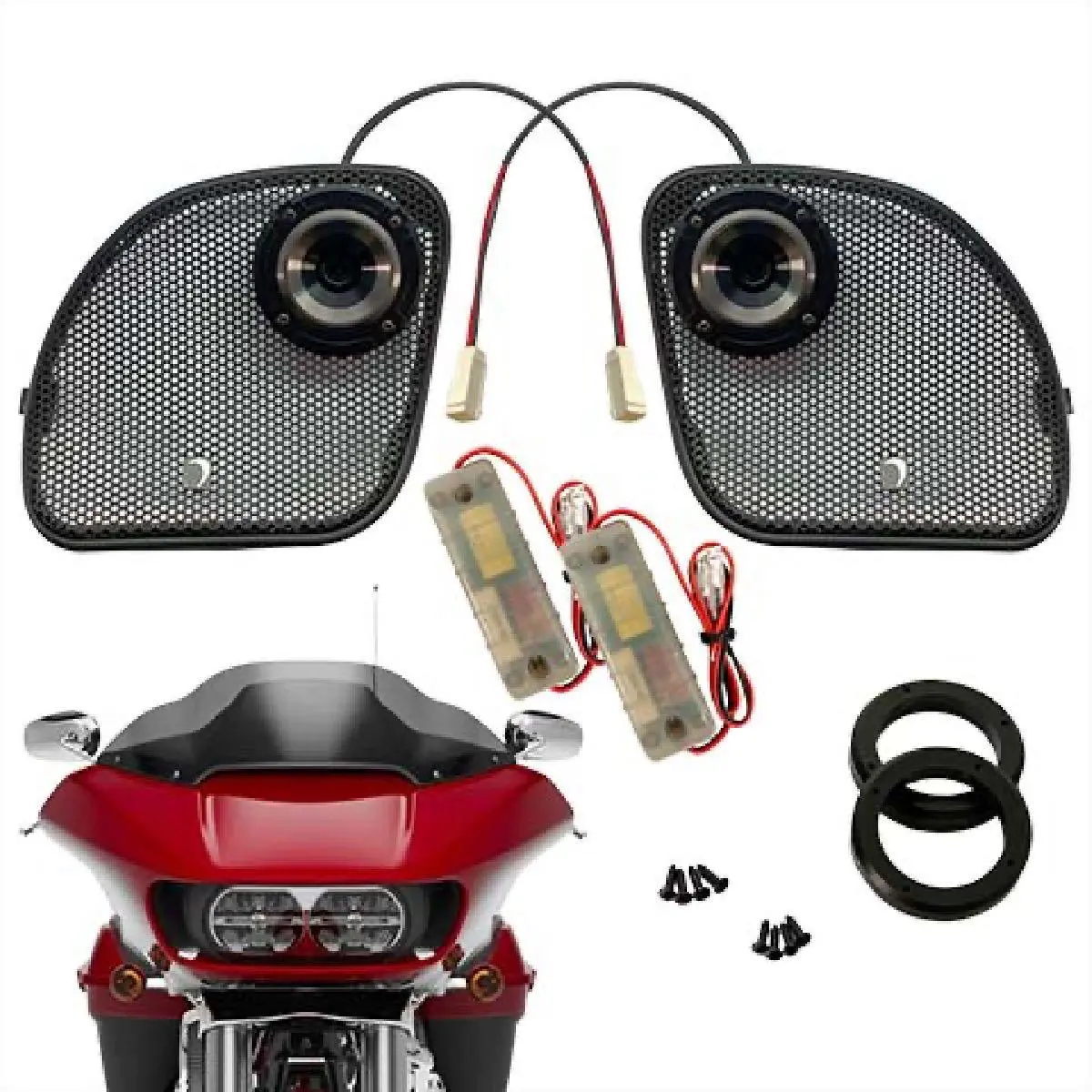 Velocity 2015+ Road Glide Fairing Horn Grills (Rz57h-Rg-14) 1