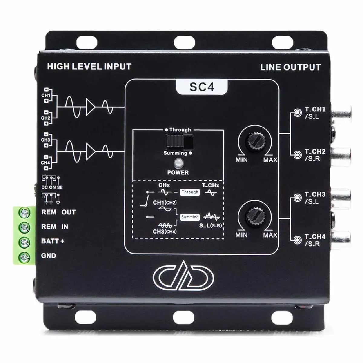 Dd Audio 4 Channel High Low Convertor, Summing, 10V Max Output (Sc-4A) 1