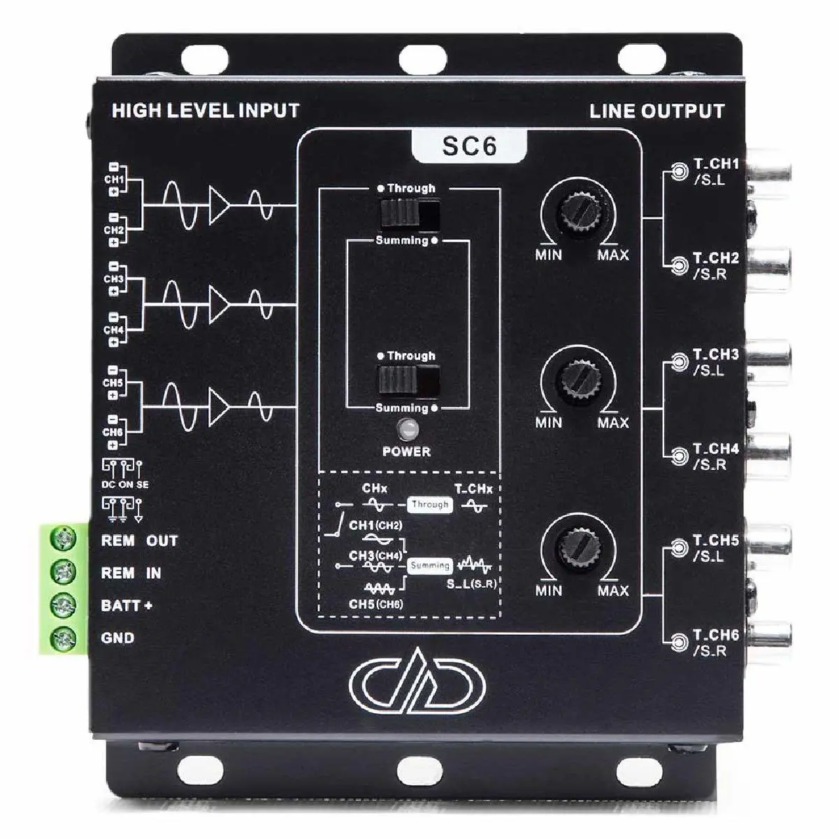 Dd Audio 6 Channel Summing 10V Max Output With Oem Load Detect (Sc-6A) 1