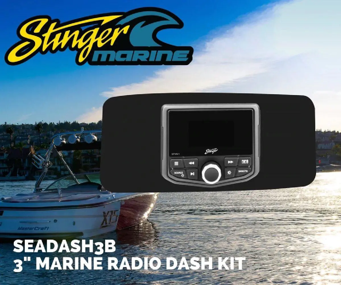 Stinger Universal Marine 3" Radio Dash Kit Black (Seadash3b) 1