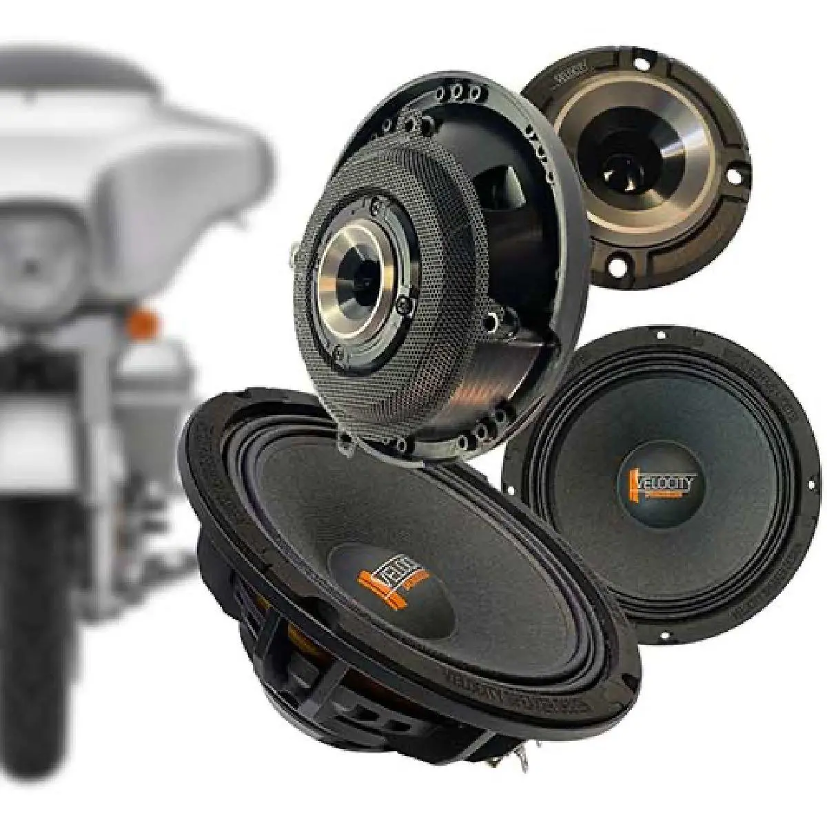 Velocity 1998 Through 2013 Street Glide, Electra Glide Fairing Overdrive Component Speaker Kit (Spk-13-Sg-Overdrive-V) 1