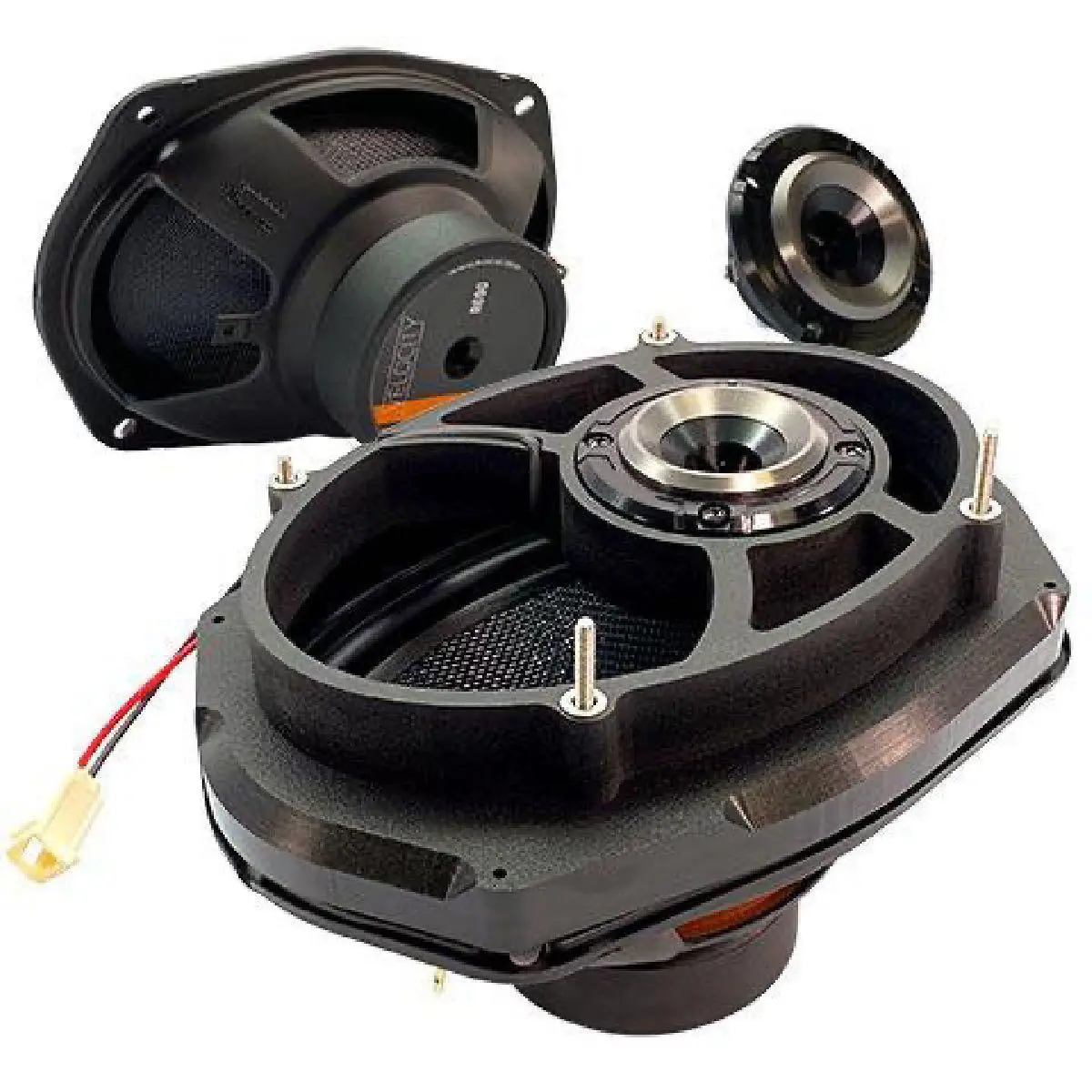 Velocity Overdrive 2014+ Harley 6X9 Horn Component Kit For Factory 5X7 Speaker Lids (Spk-14-5X7-Overdrive) 1