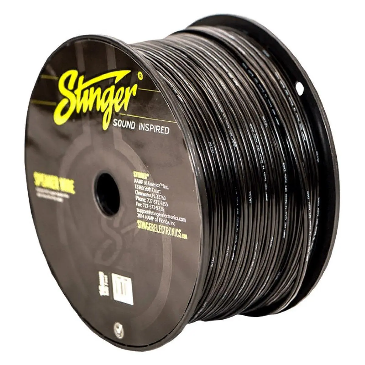 Stinger 16 Gauge 500' Black True Gauge Speaker Wire (Spw516bk) 1