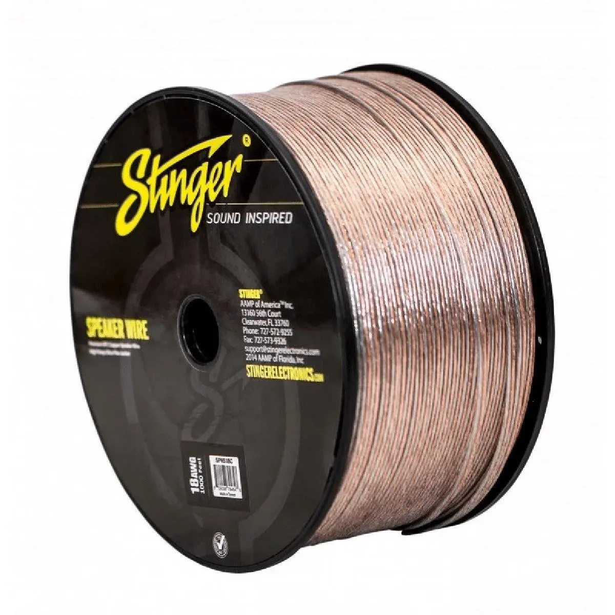 Stinger 18 Gauge 1000' Clear Speaker Wire (Spw518c) 1