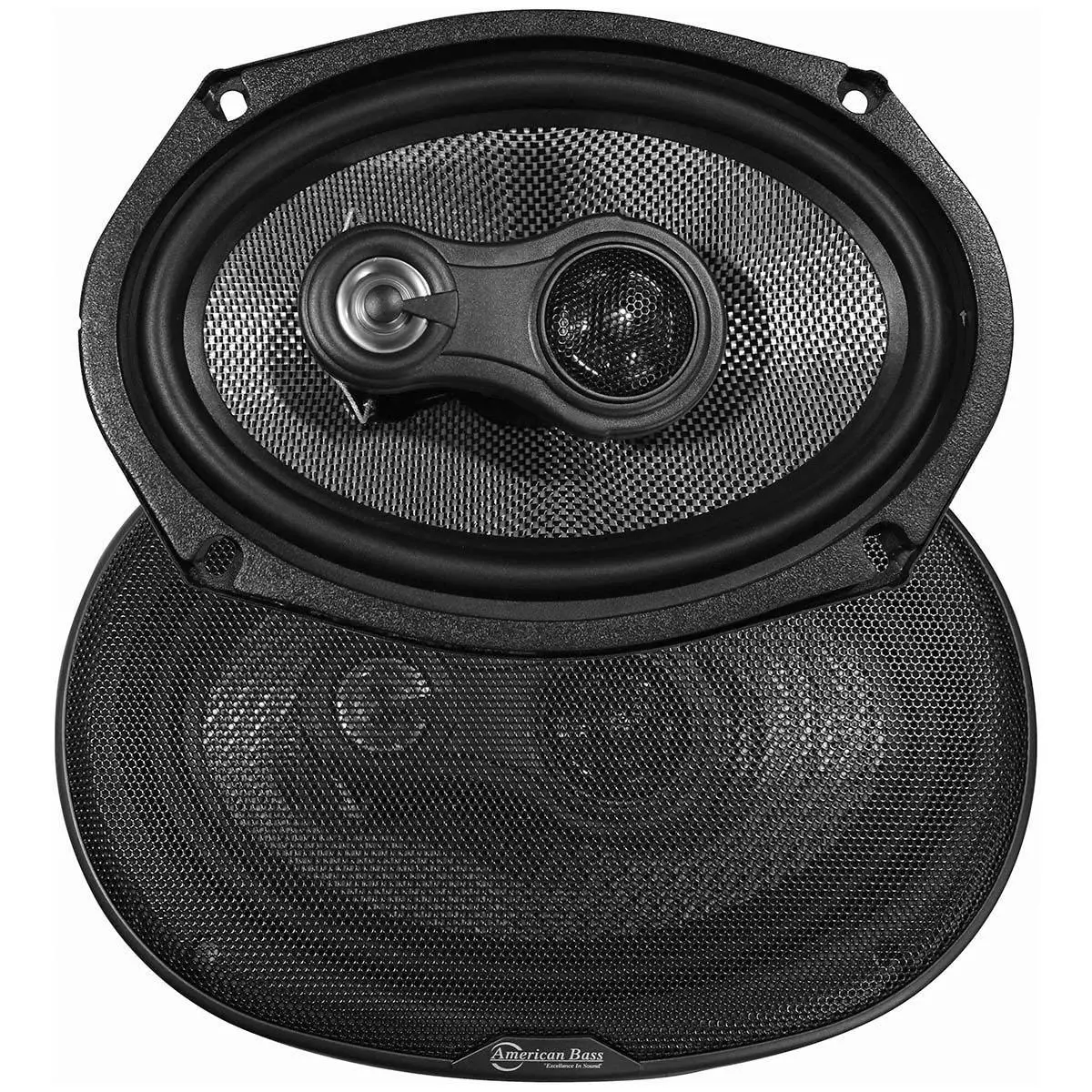 American Bass Sq Coaxial Speakers 6X9" 200 Watts (Sq69) 1