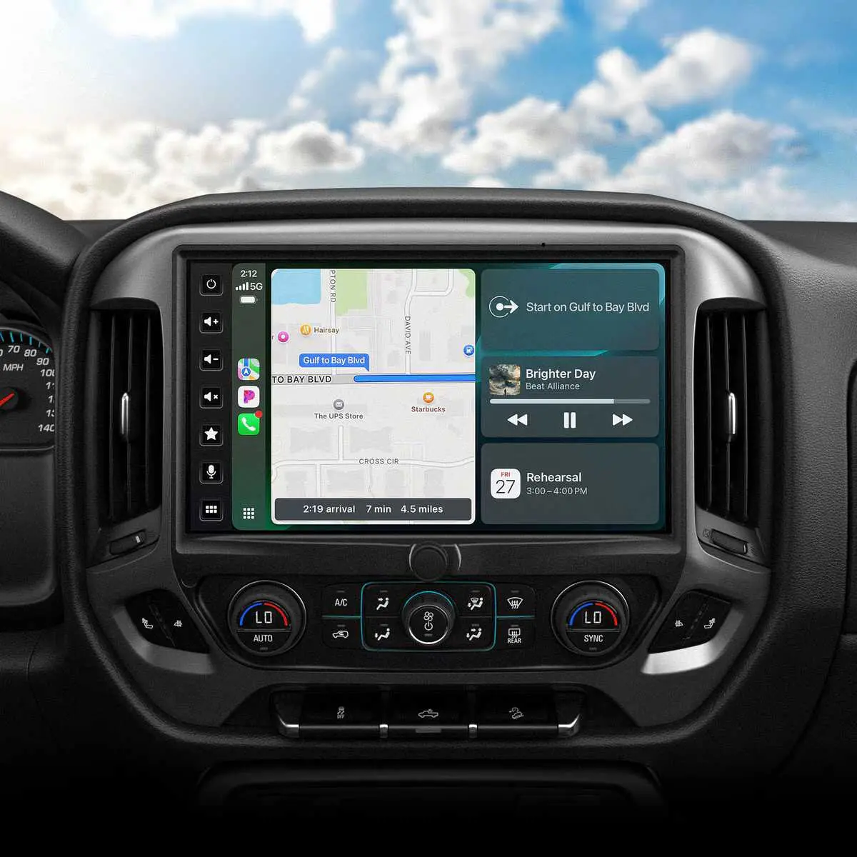 Stinger 12.8" Chevy/Gmc 14-18 1500 & 15-19 2500/3500 Trucks Wireless Carplay & Android Auto Oem Style Mounting (Srx-Gm14128) 1