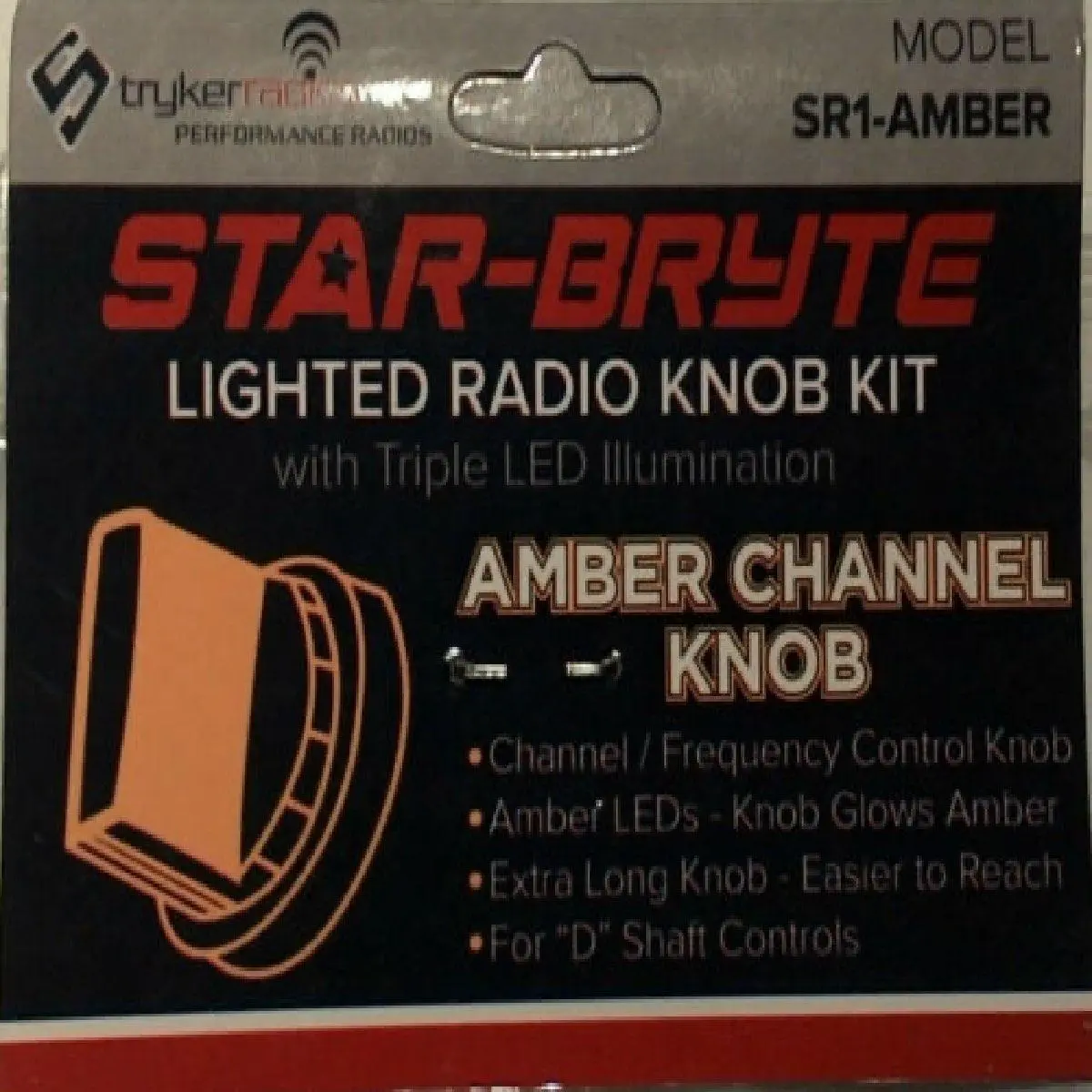 Stryker Amber Lighted Channel Nitro Knob (Sr1amber) 1