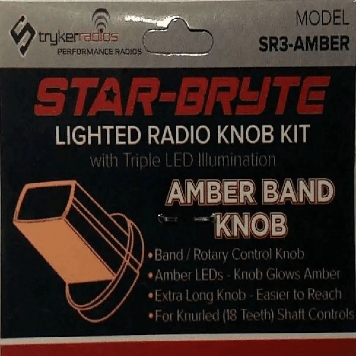 Stryker Amber Lighted Band Nitro Knob (Sr3amber) 1