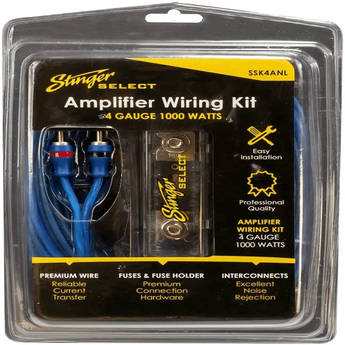 Stinger Select 4 Gauge Cca 1000 Watt Amp Kit (Ssk4anl) 1