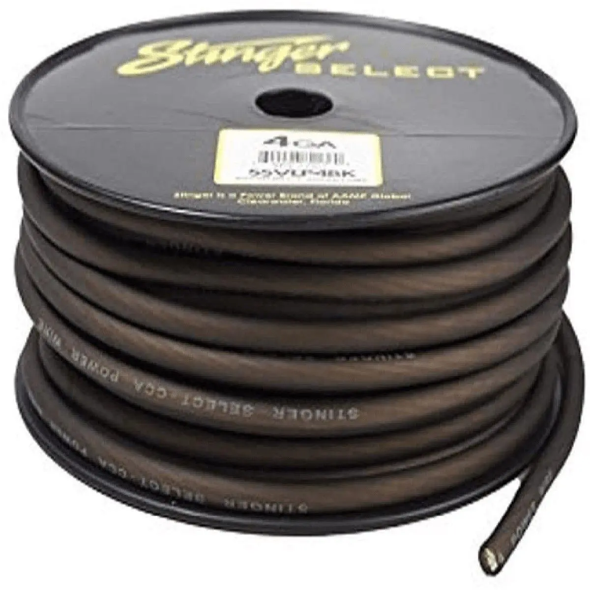 Stinger Select 4 Gauge Cca Matte Black Wire 100' (Ssvlp4bk) 1