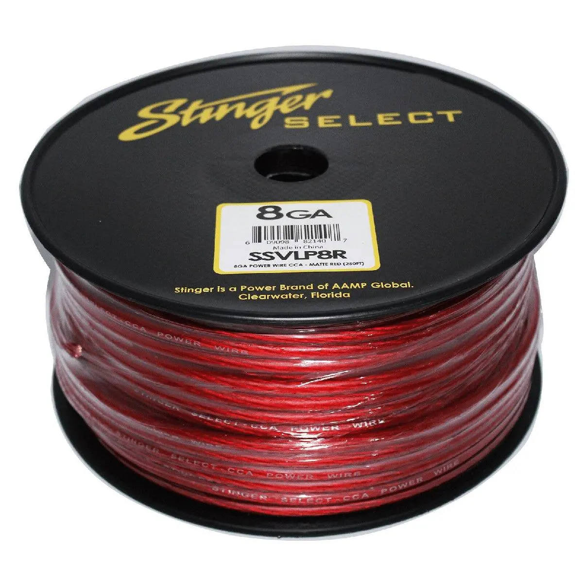 Stinger Select 8 Gauge Cca Matte Red Wire 250' (Ssvlp8r) 1