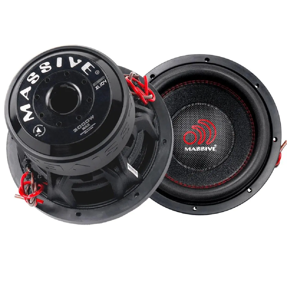 Massive Audio 10" 3000 Watt Dual 4 Vc (Summoxl104) 1
