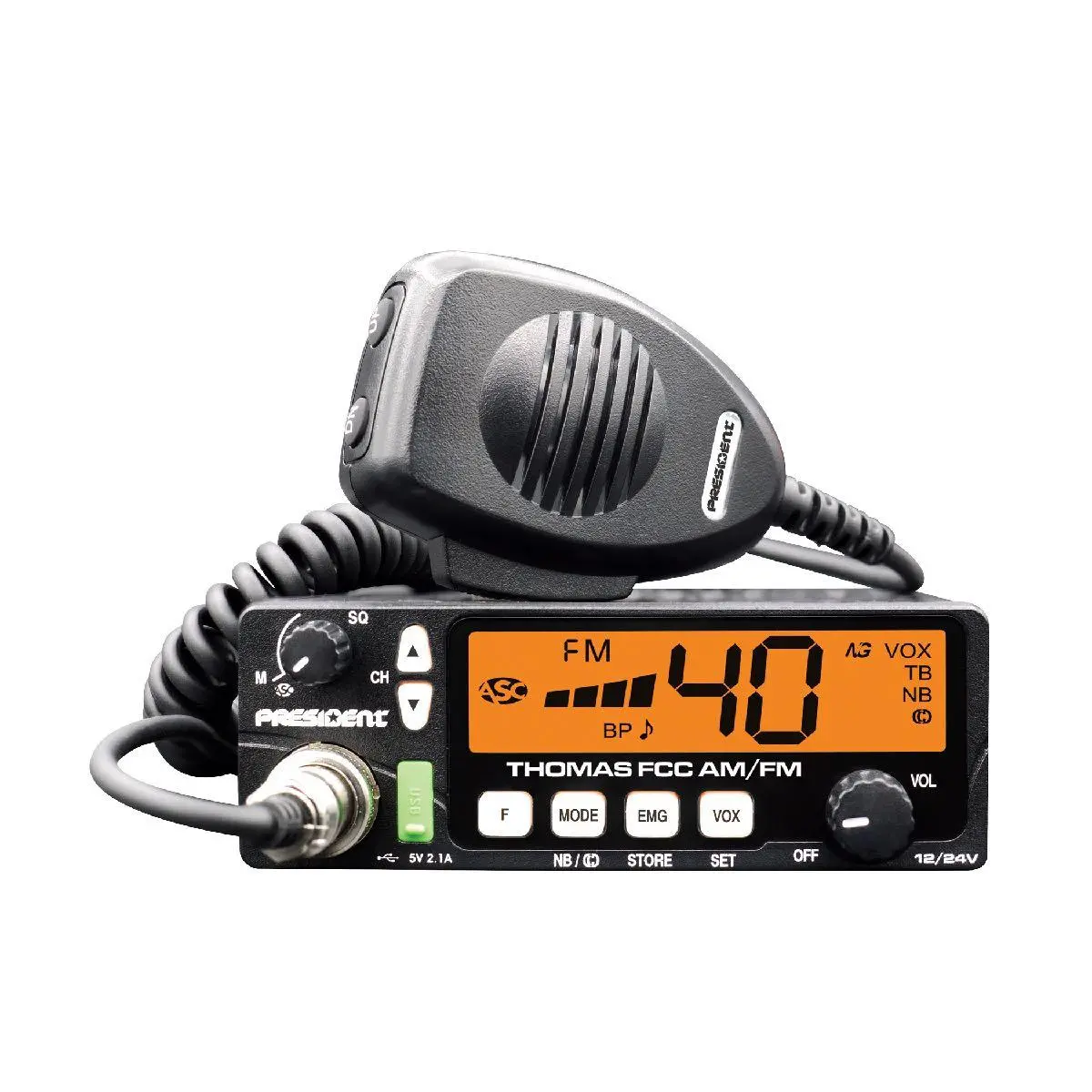 President Fcc Am/Fm Cb Radio With Large Color Changing Display No Warranty (Thomas) 1