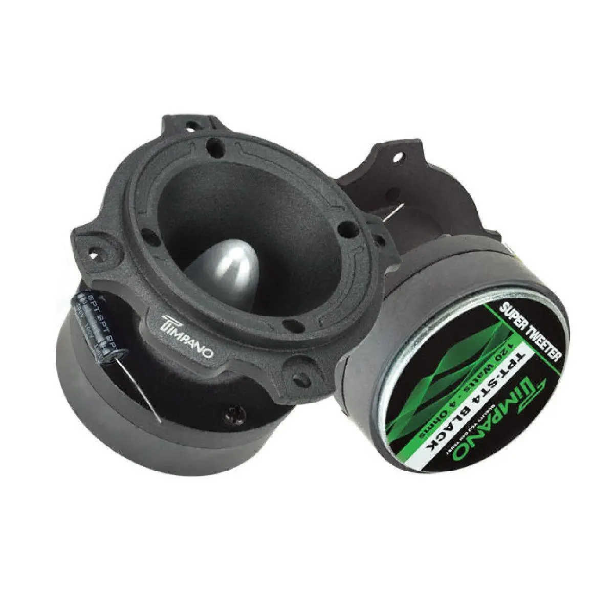Timpano - 3.5" 120 Watt Tweeters Sold As Pair 4 Ohm Black (Tpt-St4black) 1