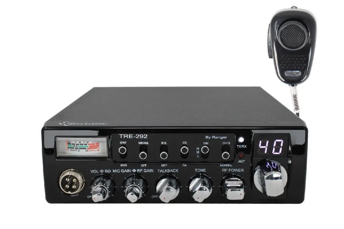 Texas Ranger 40 Channel Cb Radio Roger Beep Talk Back & Size Of Cobra 29 Factory Repair Warranty Only (Tre-292) 1