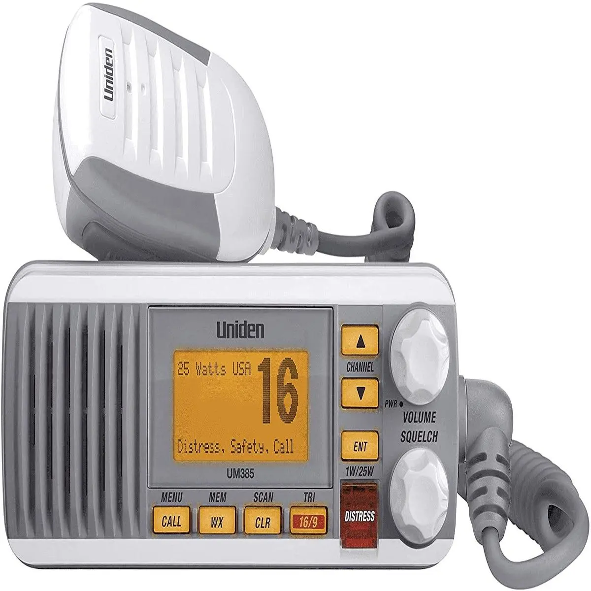 Uniden 25 Watt Fixed Mount White Marine Radio (Um385w) 1