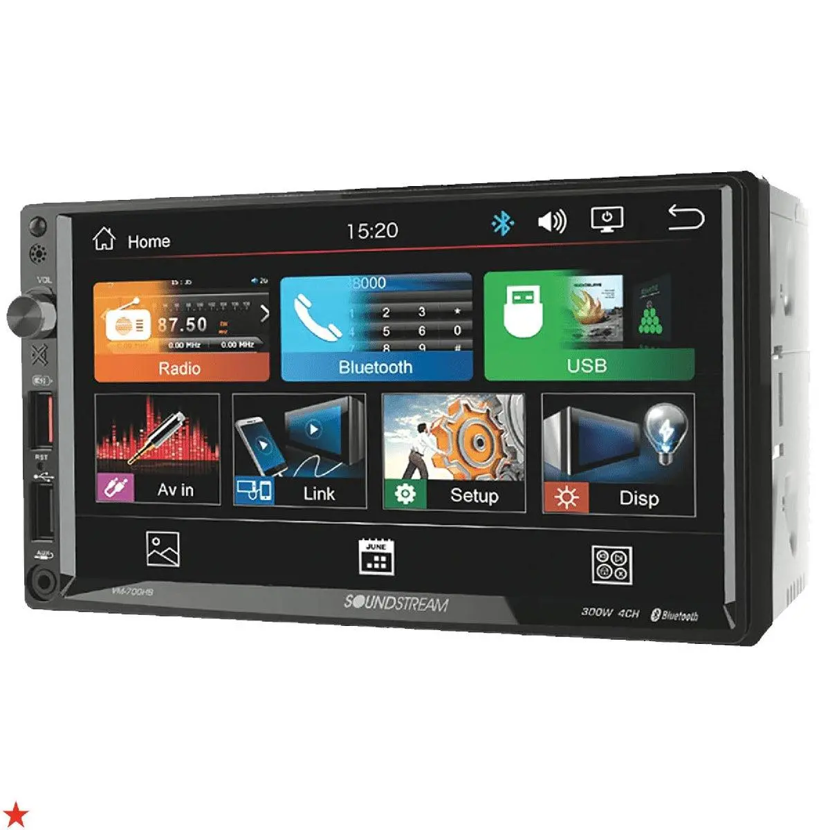 Soundstream Double Din Digital Media Receiver W/ 7" Lcd Screen (Vm700hb) 1