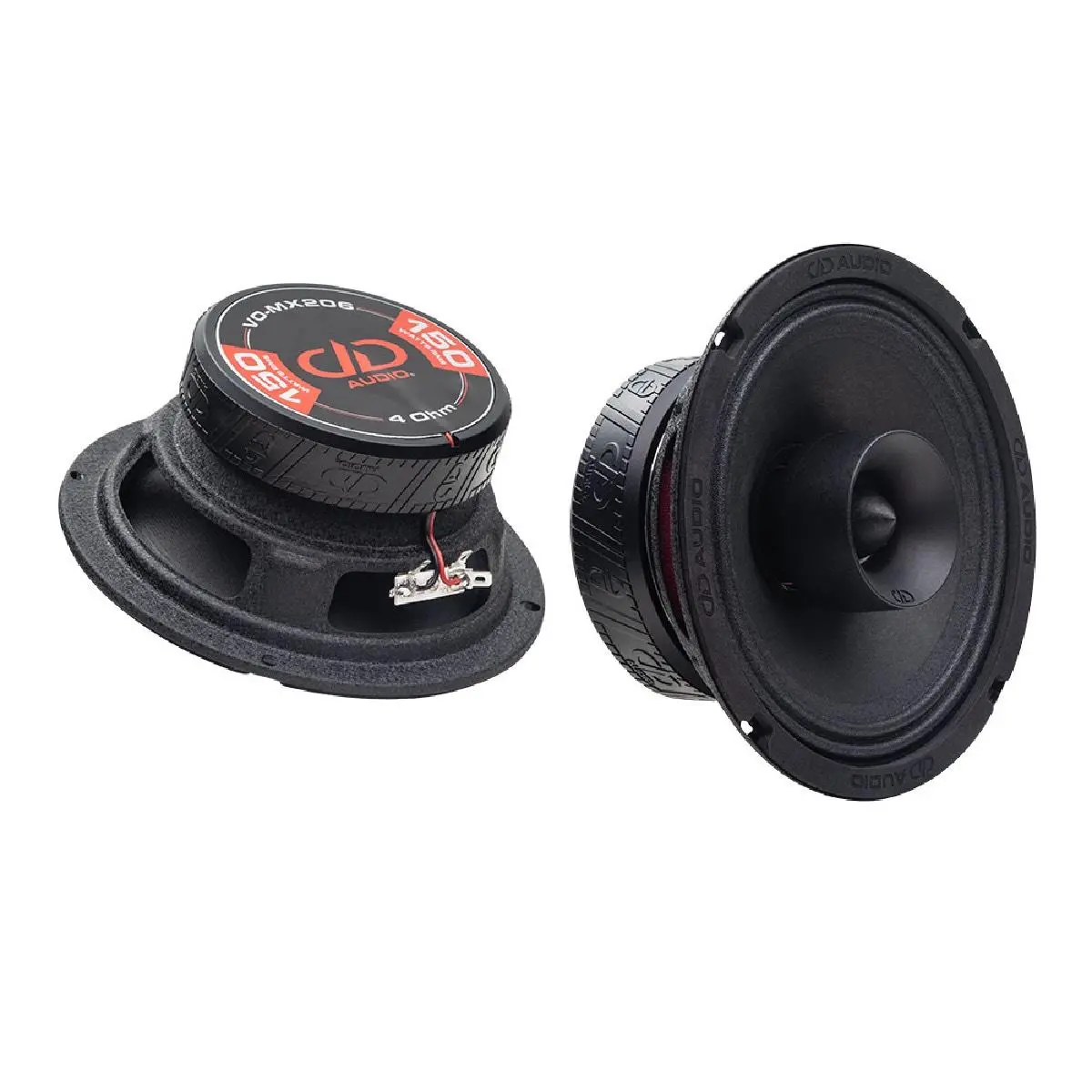 Dd Audio 6.5" 300 Watt Voice Optimized 200 Series Midrange Coaxial Speakers Pair Packed Single 4 Ohm (Vo-Mx206-S4) 1