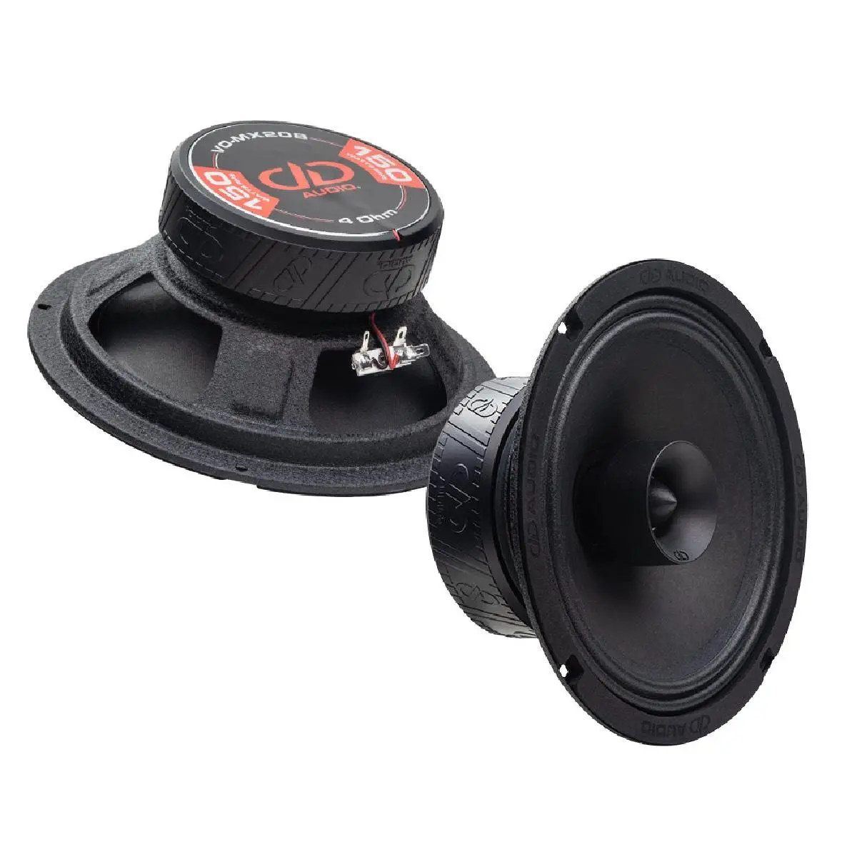 Dd Audio 8" 300 Watt Voice Optimized 200 Series Midrange Coaxial Speakers Pair Packed Single 4 Ohm (Vo-Mx208-S4) 1
