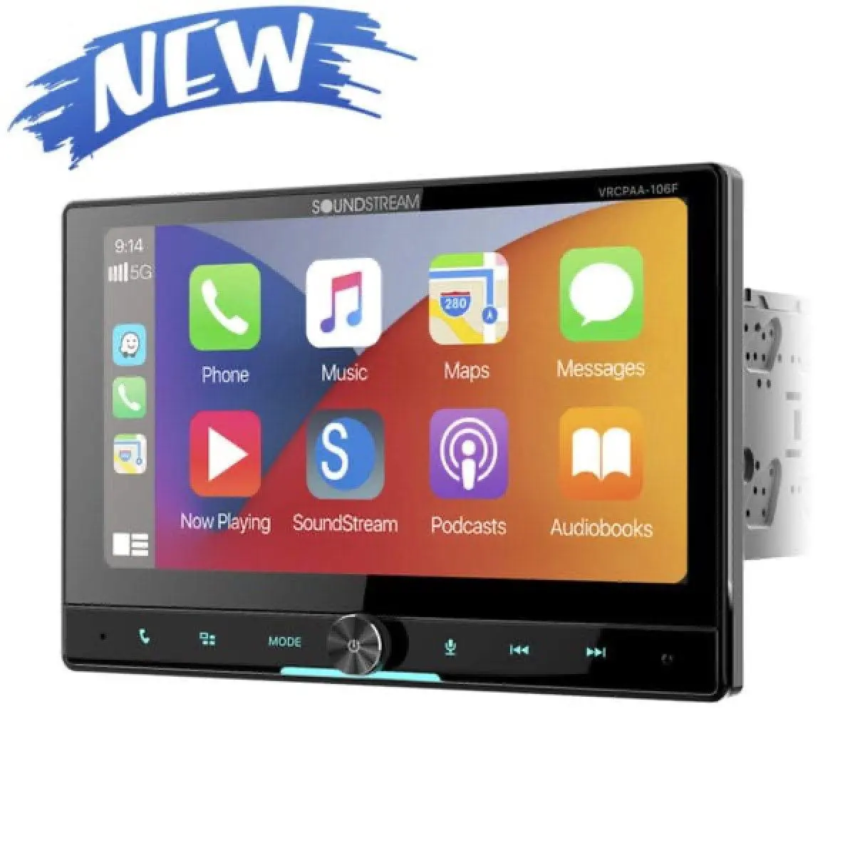Soundstream 10.6" 360 Adjustable Double Din Dvd Wireless Carplay & Wireless Android Auto (Vrcpaa-106Fw) 1