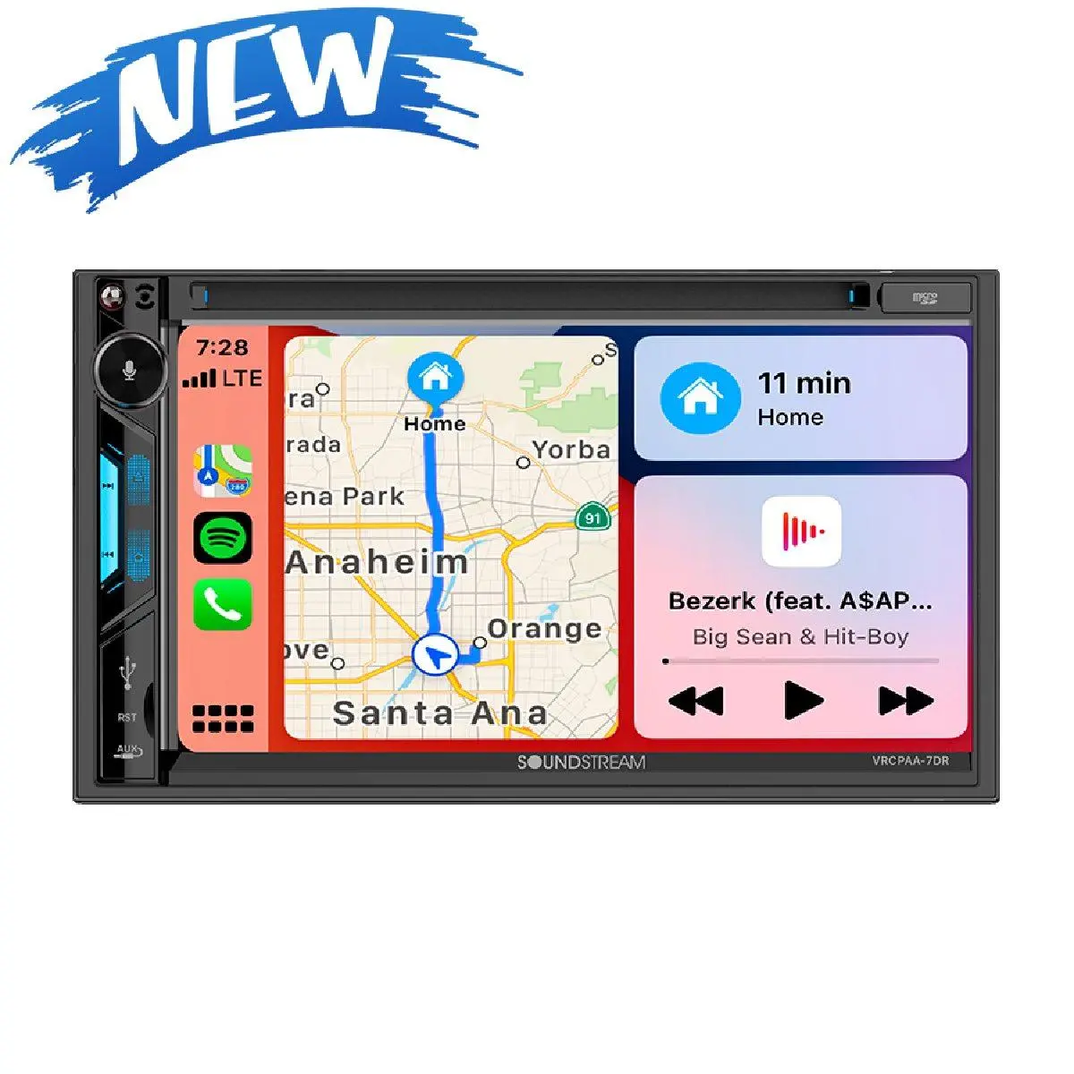 Soundstream 7" Dvd W/Apple Car Play & Android Auto (Vrcpaa-7Dr) 1