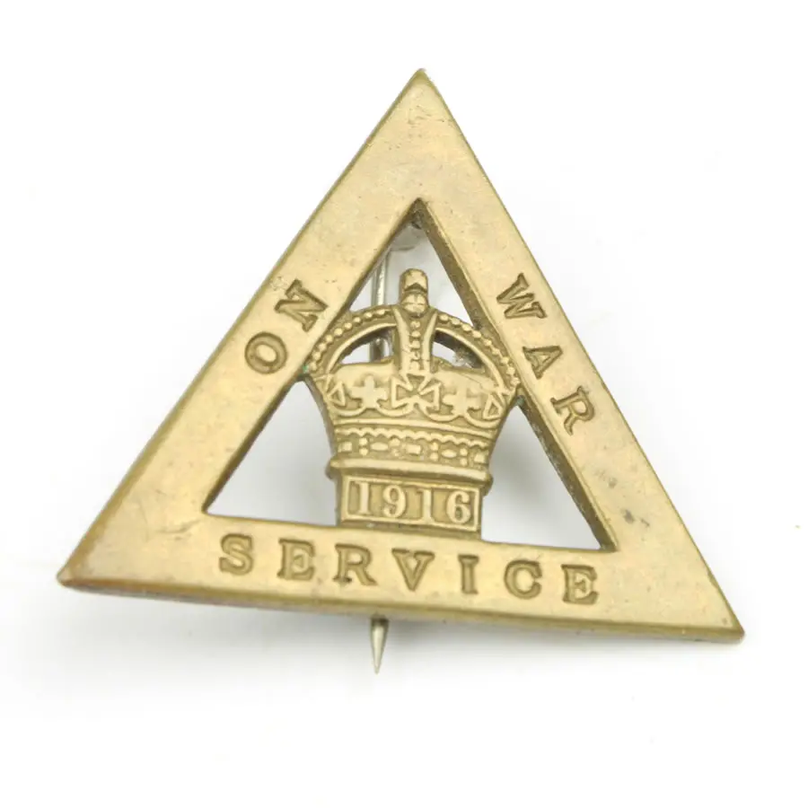 Sold - Ww1 On War Service Badge - 1916 1